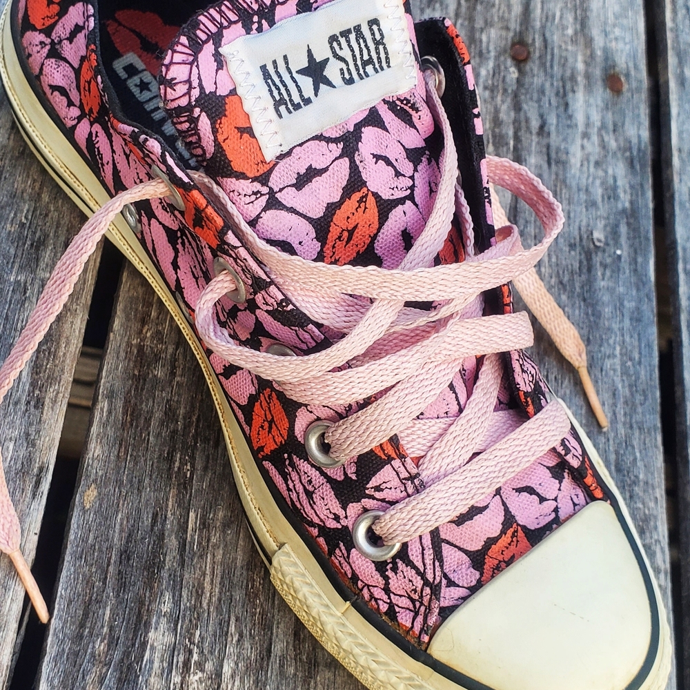 All Star Pink and Black Women's Sneakers Size 6
